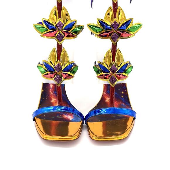 NEW Christian Louboutin Marvel Sea Warrior 100 Gladiator Knee High Sandals 39 - Picture 8 of 10